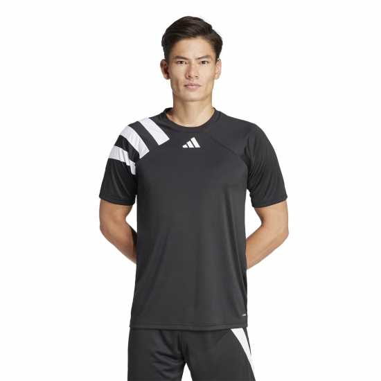 Adidas Мъжка Риза Fortore 23 Football Shirt Mens черно/бяло 