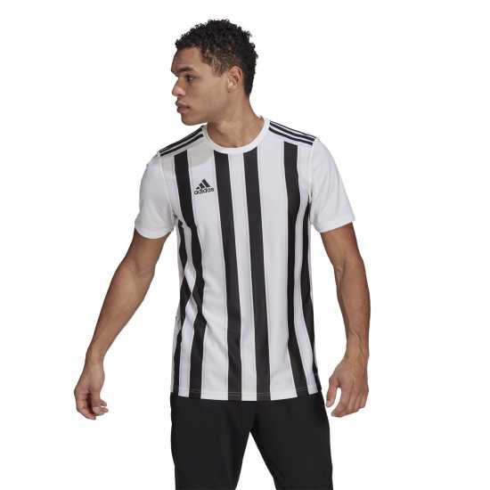 Adidas Striped 21 Jersey Mens T-Shirt Бяло/Черно Мъжки тениски с яка