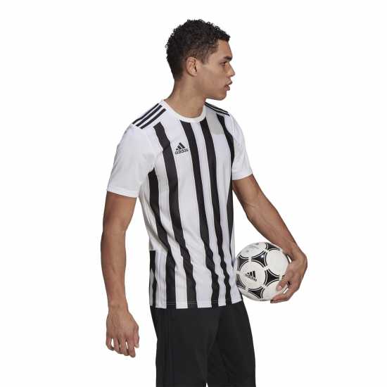 Adidas Striped 21 Jersey Mens T-Shirt Бяло/Черно Мъжки тениски с яка