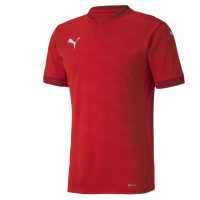 Puma Final Jersey Mens Червено/Чили Мъжки тениски с яка