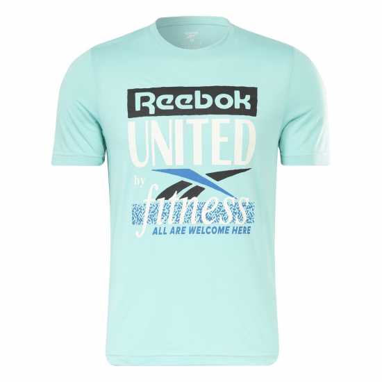 Reebok Мъжка Риза Fitness Logo T-Shirt Mens  Мъжки тениски с яка