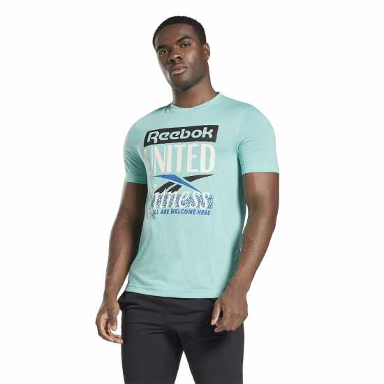 Reebok Мъжка Риза Fitness Logo T-Shirt Mens  Мъжки тениски с яка