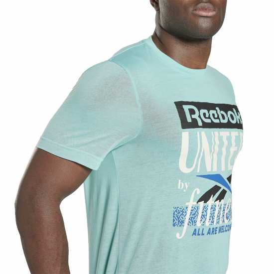 Reebok Мъжка Риза Fitness Logo T-Shirt Mens  Мъжки тениски с яка