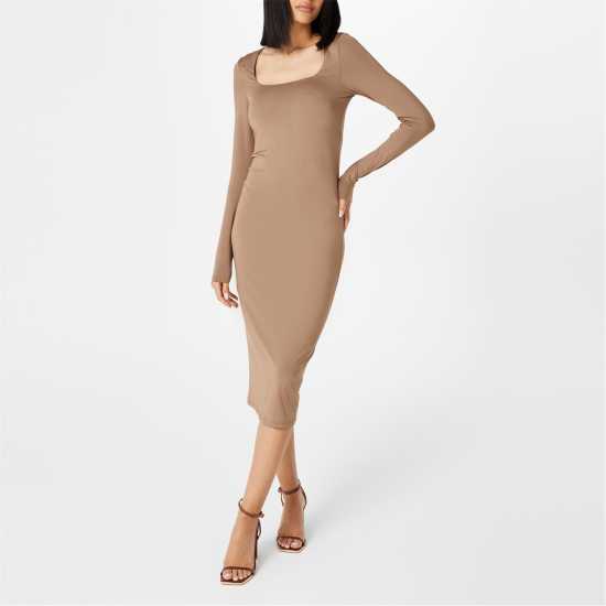 Vero Moda Vm Bianca Sqnk Drs Ld33 Кафява леща Dresses Under 60