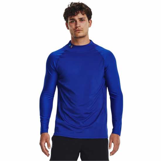 Under Armour Мъжко Горнище Дълъг Ръкав Rush Smartform Long Sleeve Top Mens Синьо Мъжки тениски с яка