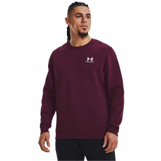 Under Armour Мъжки Пуловер Обло Деколте Fleece Crew Sweater Mens Лилаво Мъжко облекло за едри хора