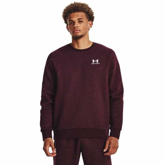 Under Armour Мъжки Пуловер Обло Деколте Fleece Crew Sweater Mens Maroon Мъжко облекло за едри хора