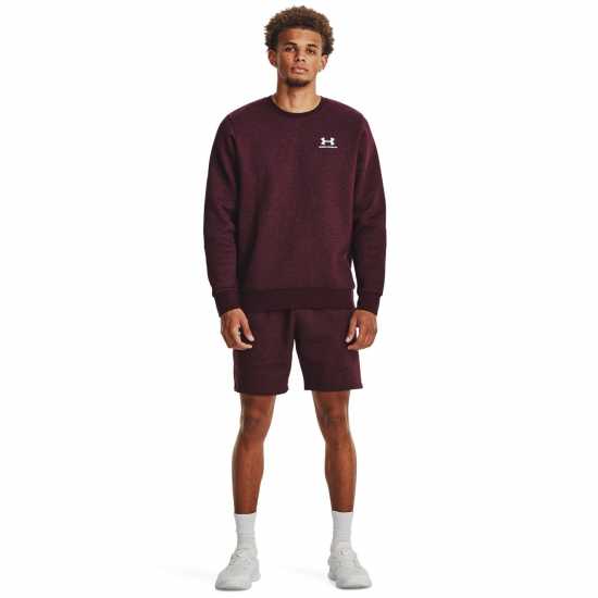 Under Armour Мъжки Пуловер Обло Деколте Fleece Crew Sweater Mens Maroon Мъжко облекло за едри хора