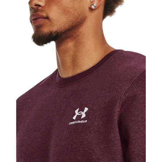 Under Armour Мъжки Пуловер Обло Деколте Fleece Crew Sweater Mens Maroon Мъжко облекло за едри хора