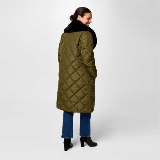 Biba Ватирано Палто Quilted Coat Хаки 