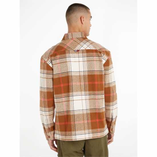 Tommy Jeans Tjm Brushed Check Overshirt Пустинно GWJ 