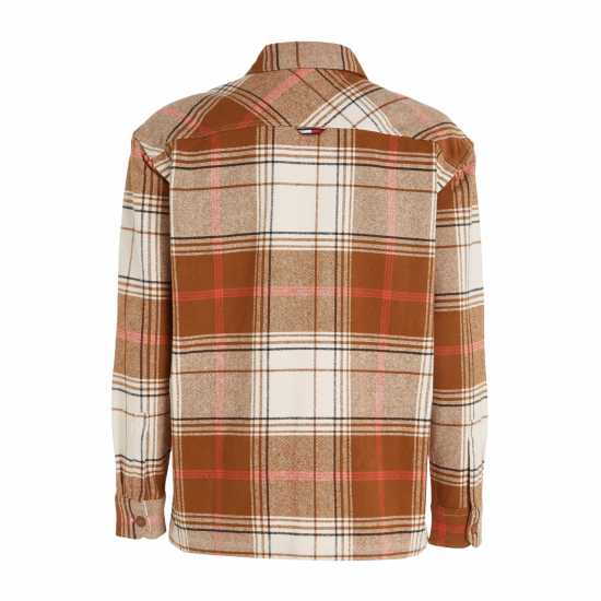 Tommy Jeans Tjm Brushed Check Overshirt Пустинно GWJ 