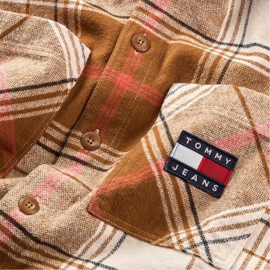 Tommy Jeans Tjm Brushed Check Overshirt Пустинно GWJ 