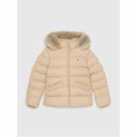 Tommy Hilfiger Детско Яке Essential Down Faux Fur Hood Jacket Junior Мерино ABO 