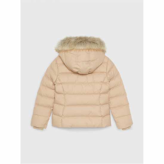 Tommy Hilfiger Детско Яке Essential Down Faux Fur Hood Jacket Junior Мерино ABO 