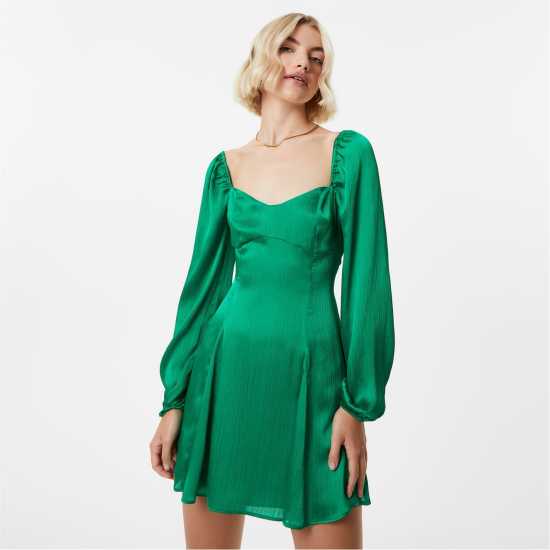 Jack Wills Godet Mini Dress Весело зелено Дамски поли и рокли