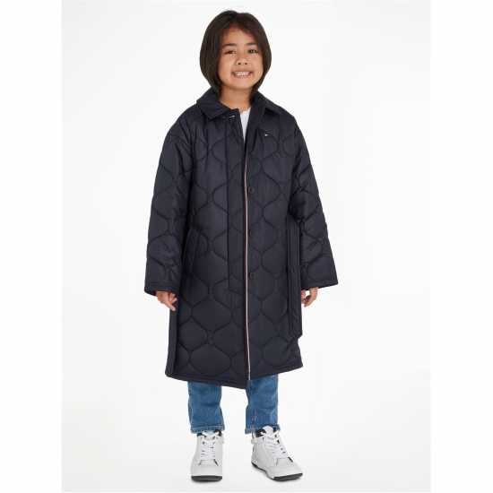 Tommy Hilfiger Тренчкот Quilted Long Trench Coat Junior  