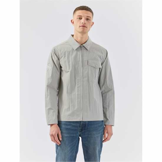 Pretty Green Ridley Overshirt Сиво 