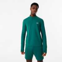 Everlast Half Zip Funnel Neck Top Mens Горско зелено Мъжки тениски с яка