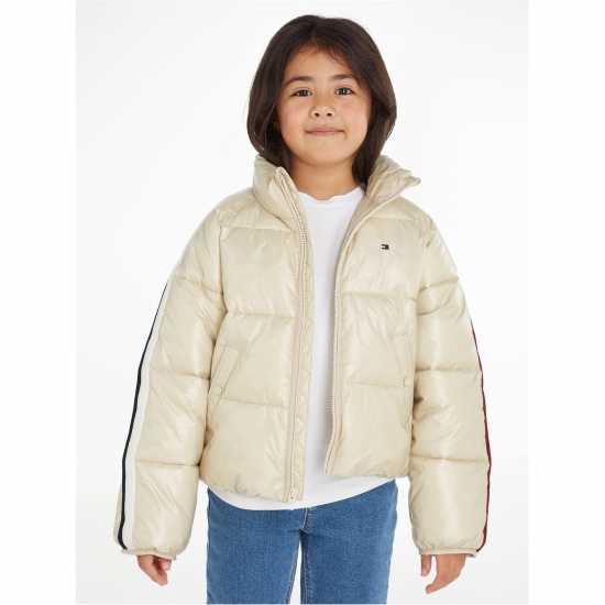 Tommy Hilfiger Girls Global Stripe Puffer Jacket  