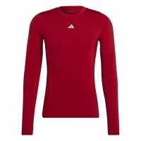 Adidas Techfit Aeroready Long Sleeve Long-Sleeve Top Sn99 Силно червено Мъжки ризи