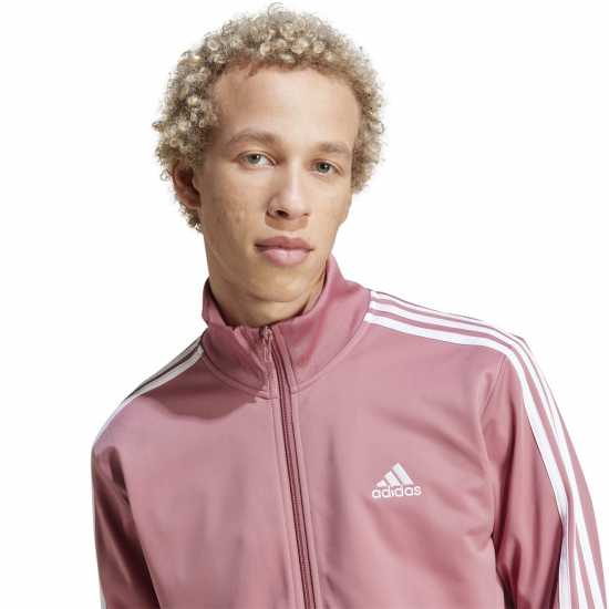 Adidas Basic 3 - Stripes Tricot Tracksuit Бордово Мъжки спортни екипи в две части