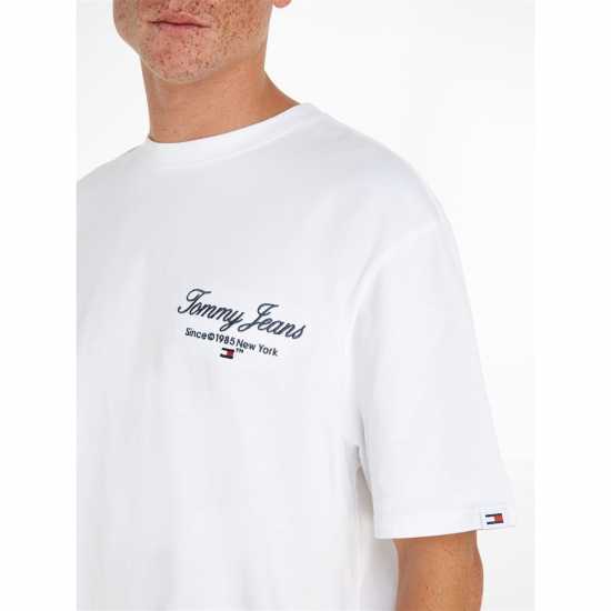 Tommy Jeans Tjm Ovz Tj Serif Luxe Tee Бял YBR Mens