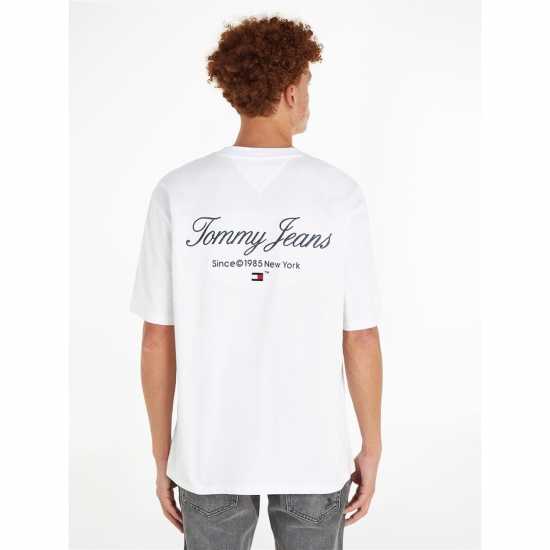 Tommy Jeans Tjm Ovz Tj Serif Luxe Tee Бял YBR Mens