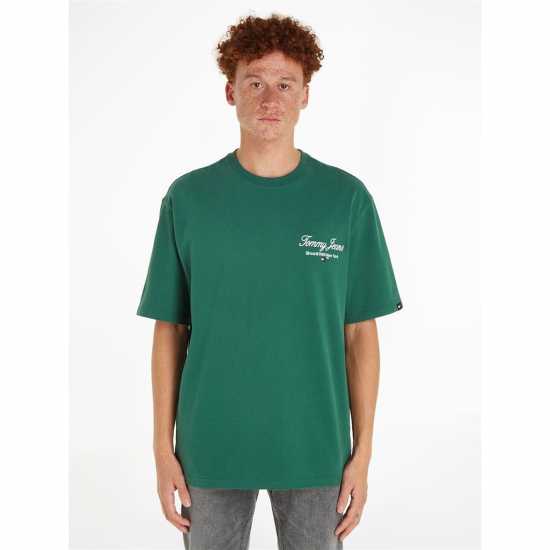 Tommy Jeans Tjm Ovz Tj Serif Luxe Tee Кърт зелено L4L Mens