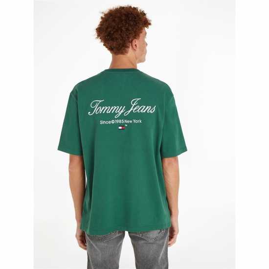 Tommy Jeans Tjm Ovz Tj Serif Luxe Tee Кърт зелено L4L Mens