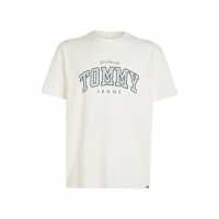 Tommy Jeans Tjm Reg Varsity Ww Tee Ext Бял YBH Мъжки ризи