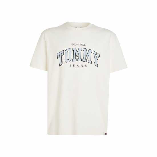 Tommy Jeans Tjm Reg Varsity Ww Tee Ext Бял YBH Мъжки ризи