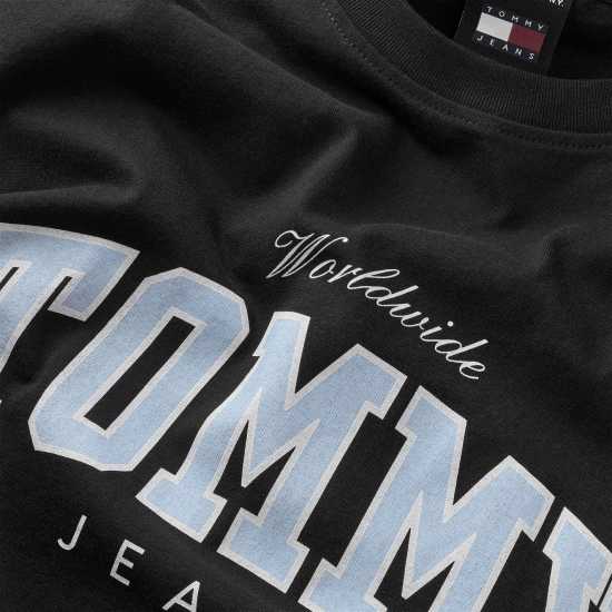 Tommy Jeans Tjm Reg Varsity Ww Tee Ext Черно BDS Мъжки ризи