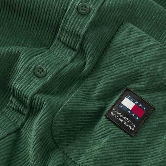 Tommy Jeans Tjm Rlx Chnky Corduroy Shirt Ext Кърт зелено L4L 