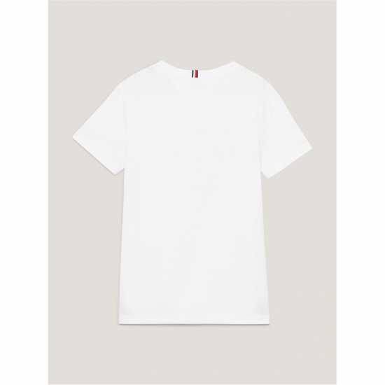 Tommy Hilfiger Oversized Logo T-Shirt Juniors Бяло 