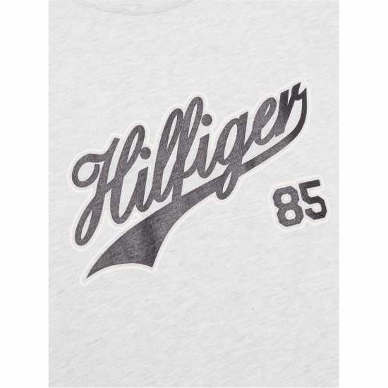 Tommy Hilfiger Script Logo T-Shirt Juniors Светло сиво 