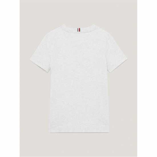 Tommy Hilfiger Script Logo T-Shirt Juniors Светло сиво 