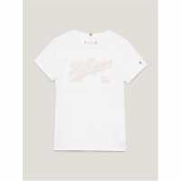 Tommy Hilfiger Glitter Script T-Shirt Juniors  