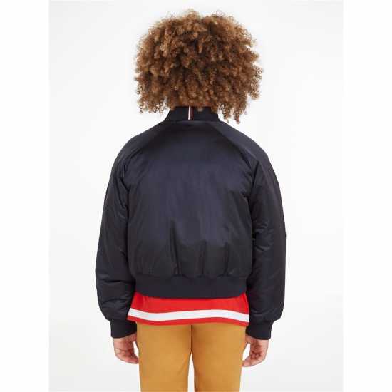 Tommy Hilfiger Пилотско Яке Junior Essential Oversized High Shine Bomber Jacket  