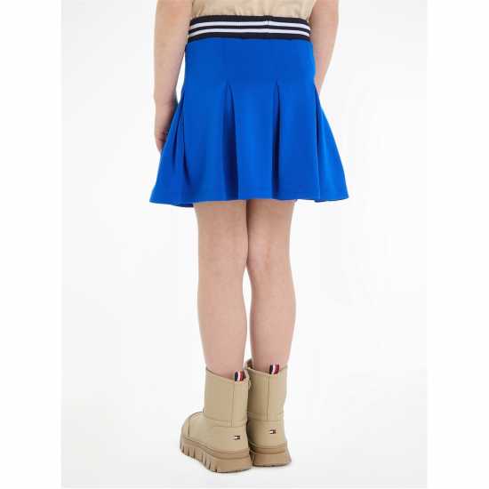 Tommy Hilfiger Knitted Monotype Pleated Mini Skirt Juniors  