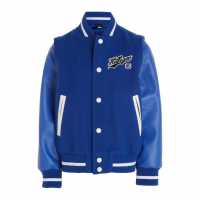 Tommy Hilfiger Детско Яке Бомбър Varsity Zip-Off Sleeves Script Back Logo Bomber Jacket Juniors  