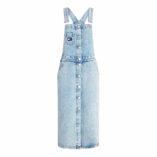 Средна Рокля Tommy Jeans Dungaree Midi Dress  