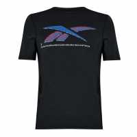 Reebok Тениска Graphic T Shirt Черно Мъжки тениски с яка