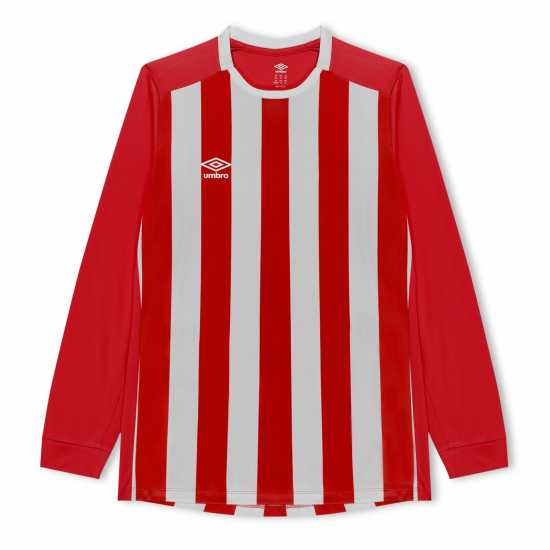 Umbro Sleeve Stripe Jersey Shirt Junior Червено/Бяло Детски тениски и фланелки