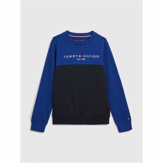 Tommy Hilfiger Essential Colourblock Sweater Juniors Пустинно небе 