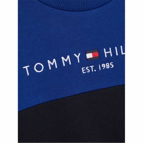 Tommy Hilfiger Essential Colourblock Sweater Juniors Пустинно небе 