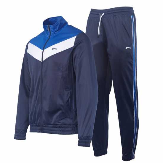 Slazenger Men's Performance Tracksuit Nvy/Wht/Royal Мъжки спортни екипи в две части