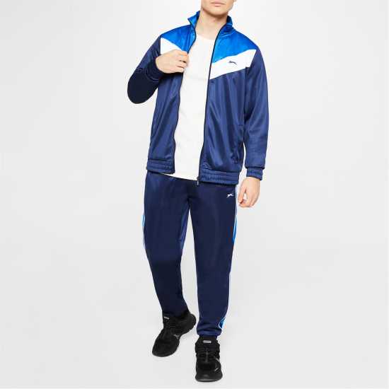 Slazenger Men's Performance Tracksuit Nvy/Wht/Royal Мъжки спортни екипи в две части