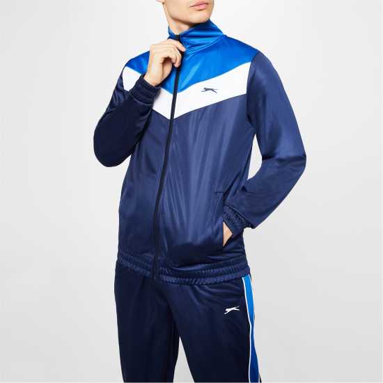 Slazenger Men's Performance Tracksuit Nvy/Wht/Royal Мъжки спортни екипи в две части