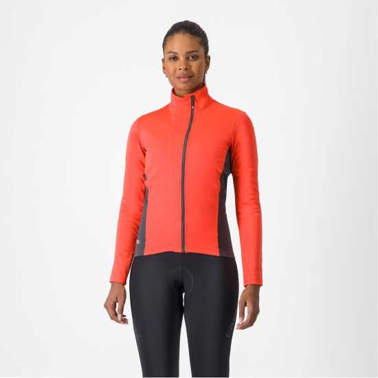 Castelli Trans 2 Jkt Ld44 Бляскаво розово Облекло за колоездене